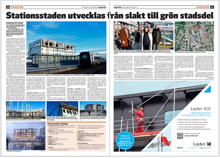 Reportage Stationsstaden i Kävlinge, Byggvärlden april 2022.