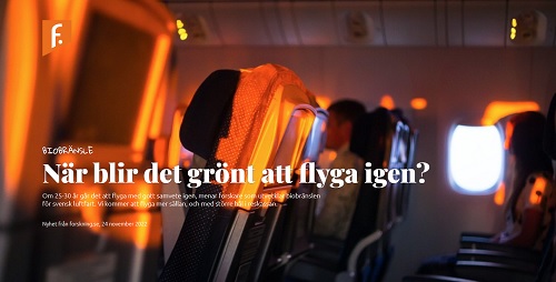Hållbart flygande med biobränsle