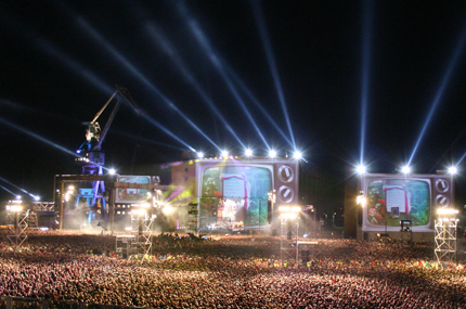 Jean Michel Jarres konsert i Gdansk.