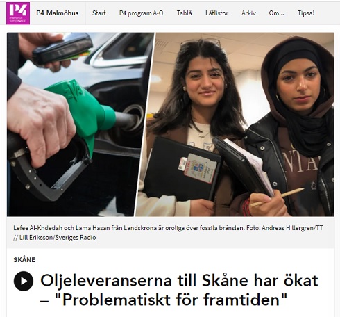 Oljeleveranser ökade i nästan hälften av de skånska kommunerna.