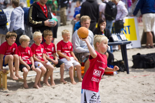 Beachhandbollspelare.