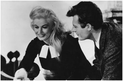 La Dolce Vita med Anita Ekberg och Marcello Mastroianni.