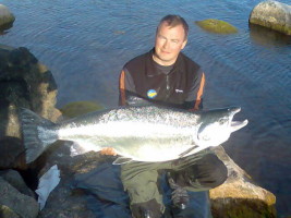 21,4 kilos lax fångad i helgen.