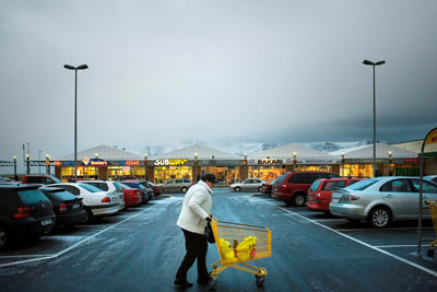 Ett köpcentrum utanför Reykiavik.